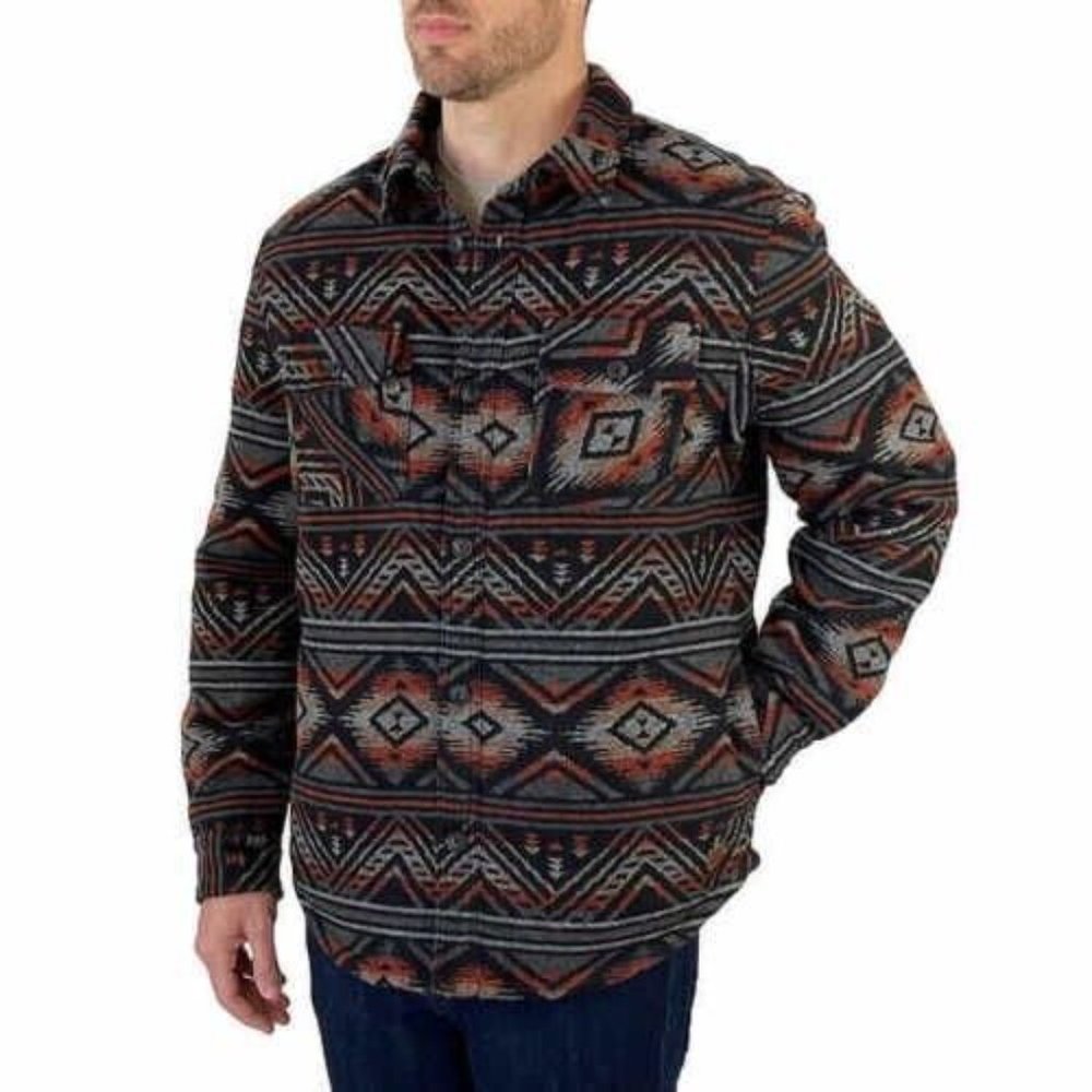 Sherpa Lined Wool Blend Shirt Jacket JACHS - Picture 5 of 6